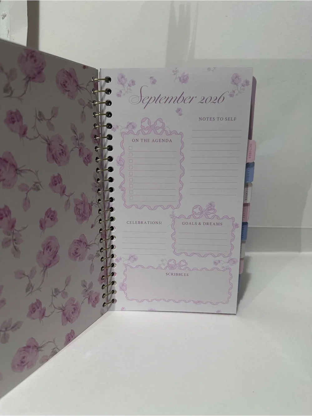 LoveShackFancy Everblooming Rosettes Blue Floral Planner